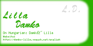 lilla damko business card